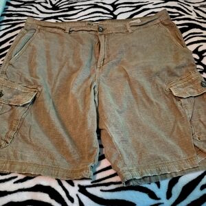 Mens BKE Walnut Foster Cargo Shorts W42 L22 100 Cotton Pre Owned